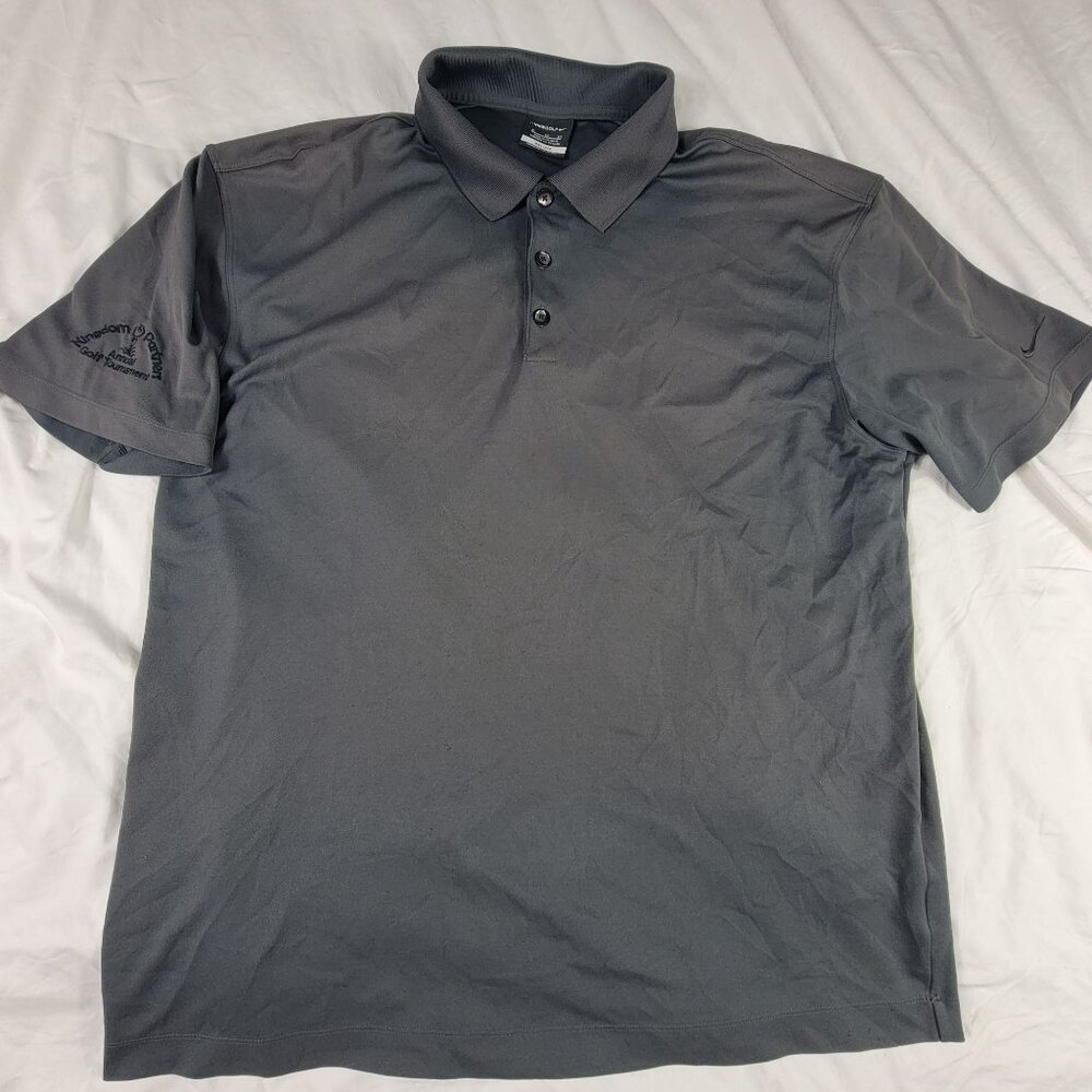 Nike Golf Polo XL Gray Short Sleeve Kingdom Partners Annual Golf Tournament